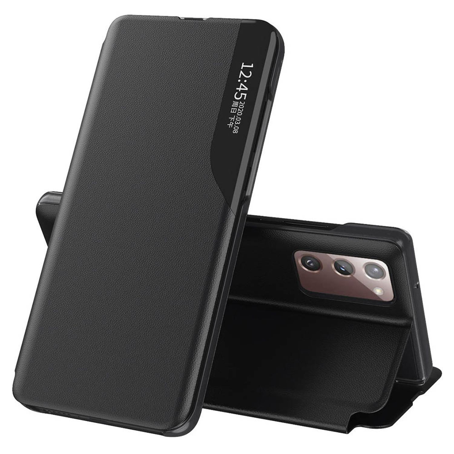 Husa tip carte Techsuit - eFold Series - Samsung Galaxy S20 FE - Black fotografia produsului