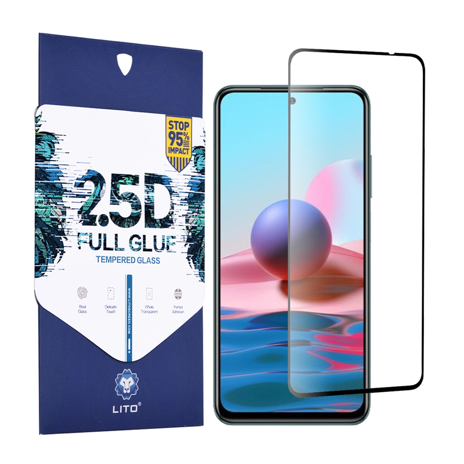Folie protectie Xiaomi Redmi Note 10 / 10S - Black fotografia produsului