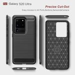 Husa Techsuit - Carbon Silicone - Samsung Galaxy S20 Ultra - Black fotografia produsului View 3 S