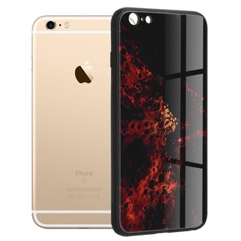 Husa cu spate din sticla techsuit - glaze series - iphone 6 plus - red nebula