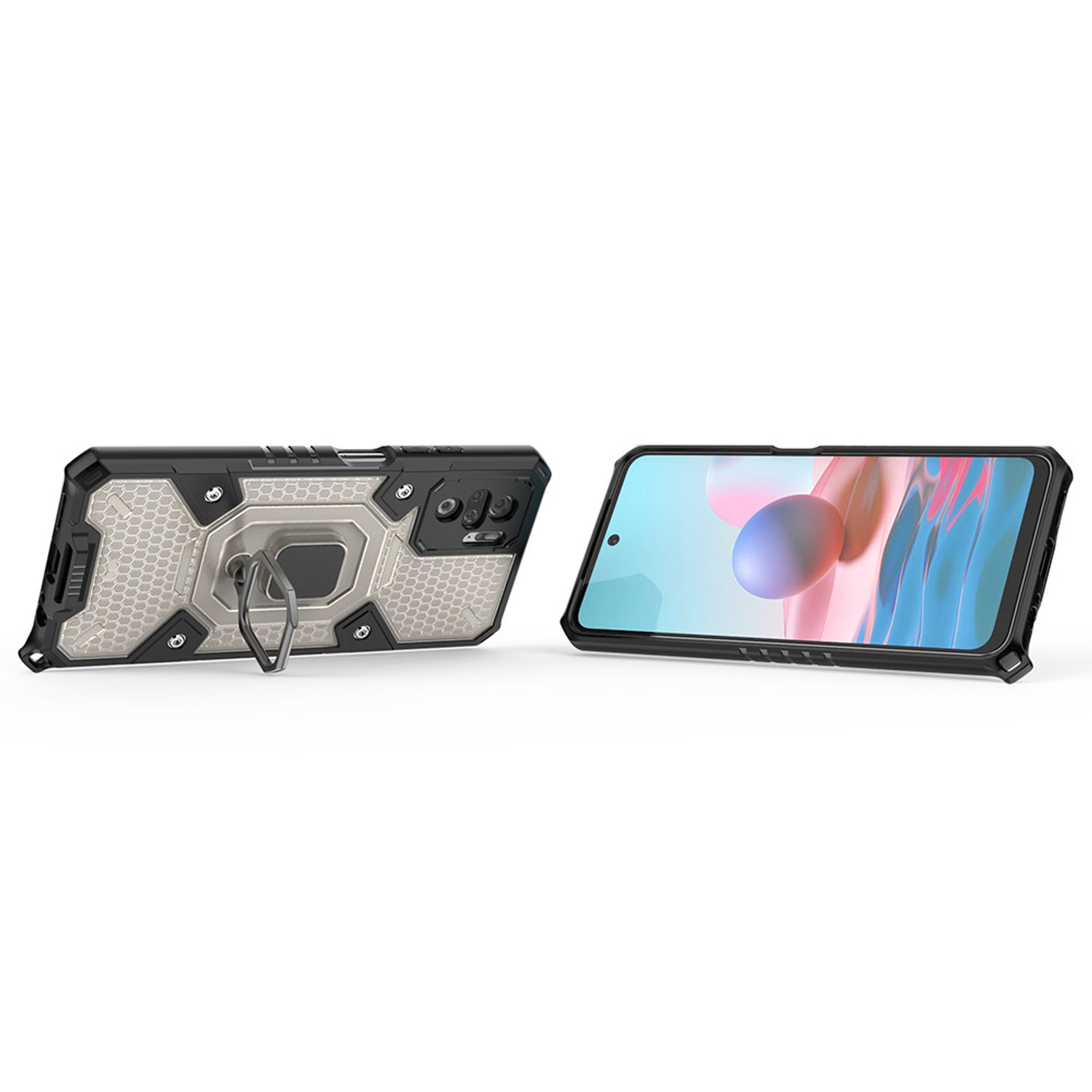 Husa Techsuit - Honeycomb Armor - Xiaomi Redmi Note 10 / 10S - negru fotografia produsului View 2 L