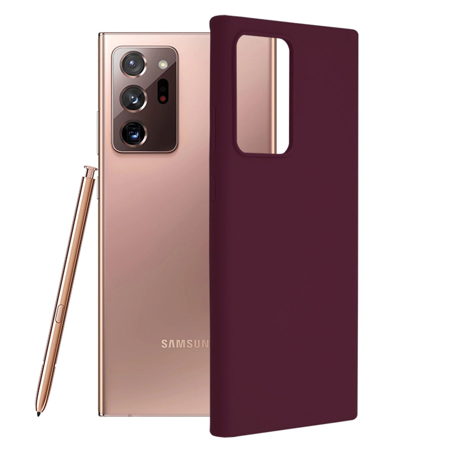 Husa premium Techsuit - Soft Edge Silicone - Samsung Galaxy Note 20 Ultra - Plum Violet fotografia produsului