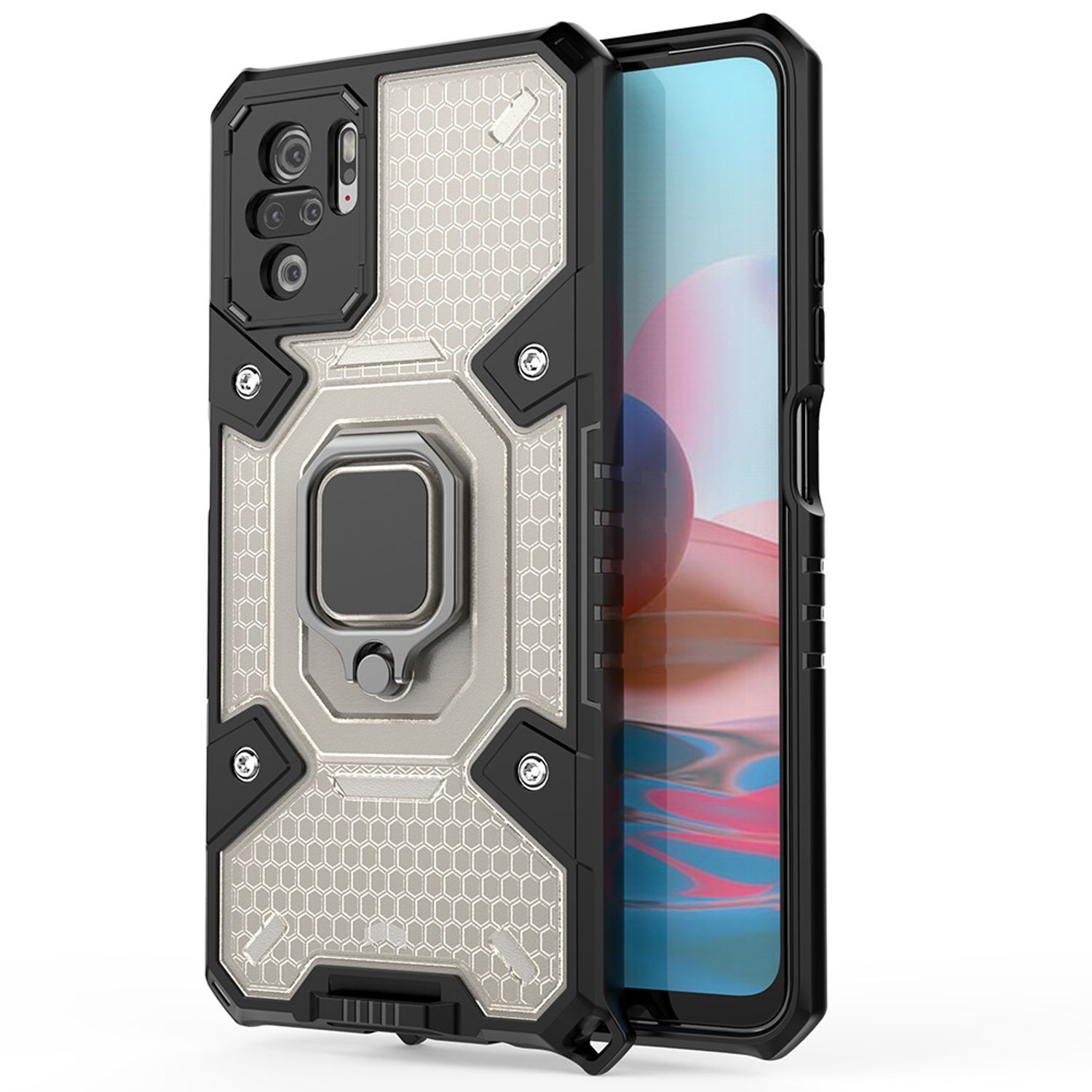 Husa Techsuit - Honeycomb Armor - Xiaomi Redmi Note 10 / 10S - negru fotografia produsului