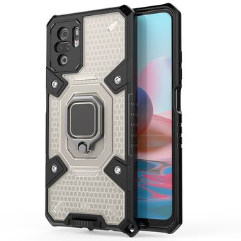 Husa techsuit - honeycomb armor - xiaomi redmi note 10 / 10s - negru