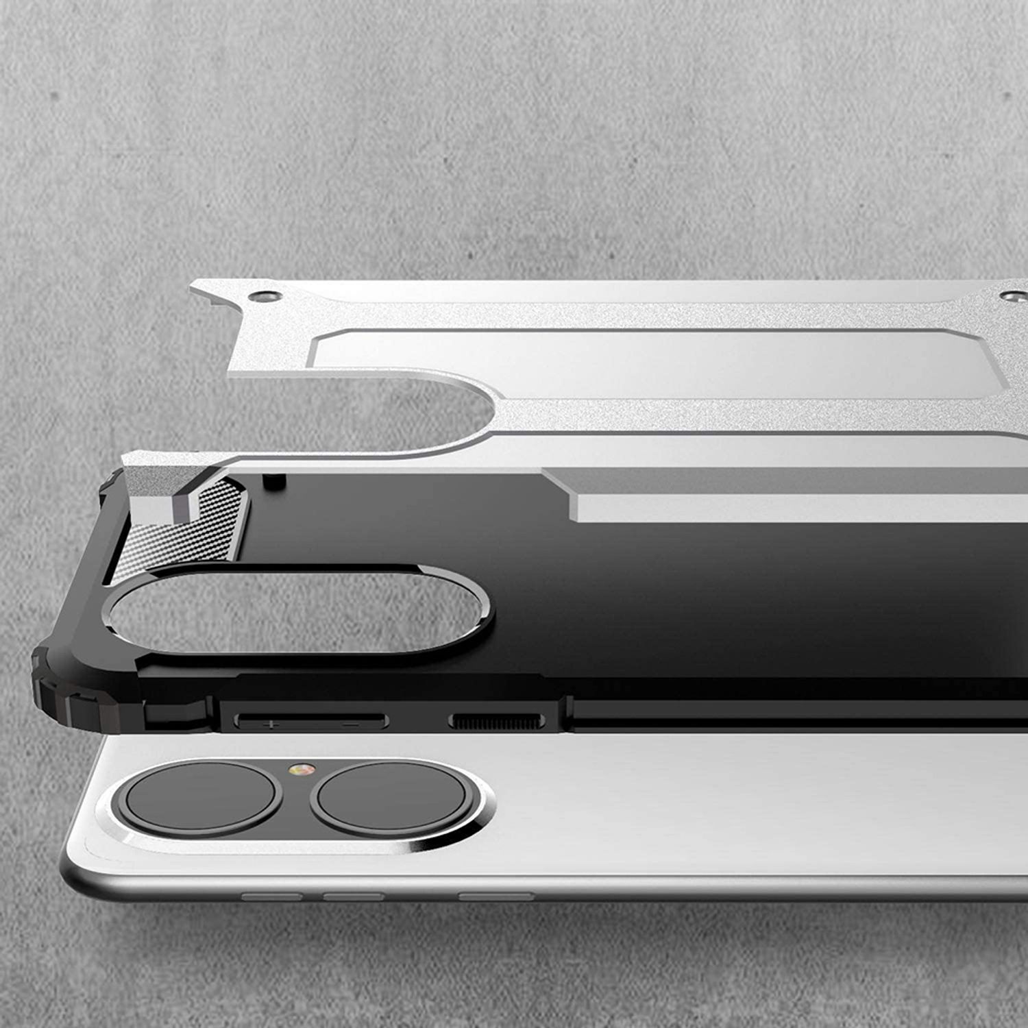 Husa Techsuit - Hybrid Armor - Huawei P50 - Black fotografia produsului View 3 L