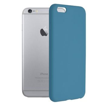Husa premium techsuit - soft edge silicone - iphone 6 plus - denim blue