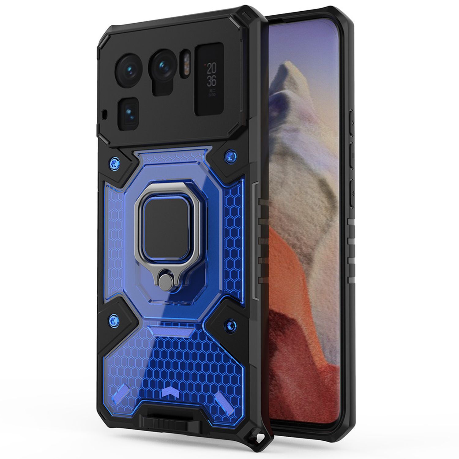 Husa Techsuit - Honeycomb Armor - Xiaomi Mi 11 Ultra - albastru fotografia produsului