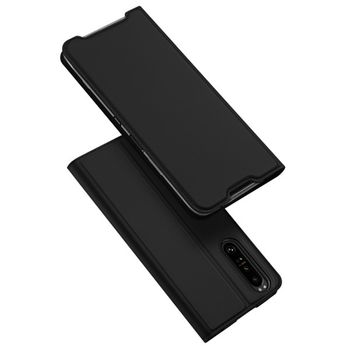 Husa tip carte dux ducis - skin pro - sony xperia 1 iii - black