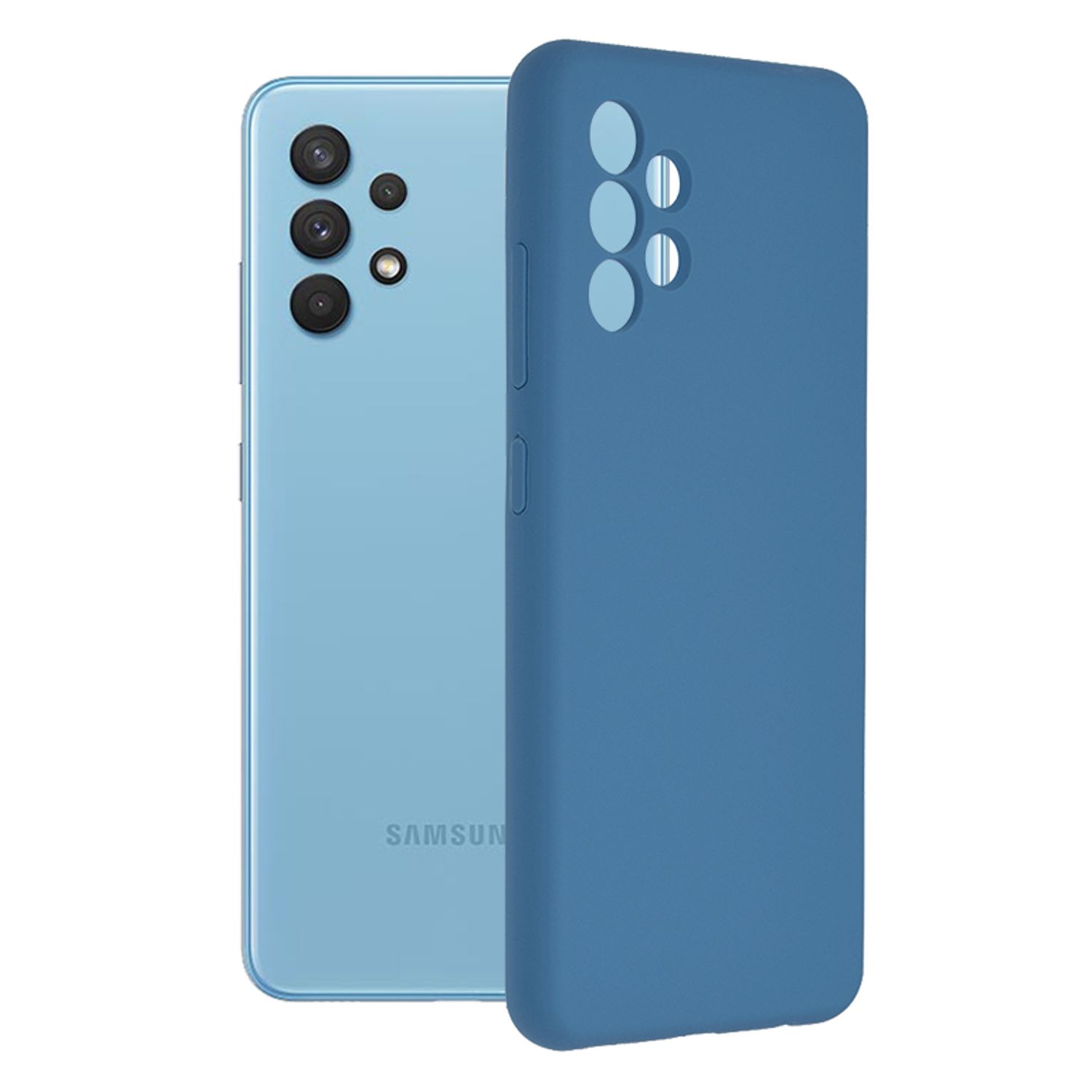 Husa premium Techsuit - Soft Edge Silicone - Samsung Galaxy A32 4G - Denim Blue fotografia produsului