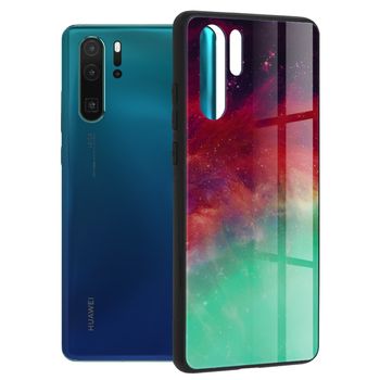 Husa cu spate din sticla techsuit - glaze series - huawei p30 pro - fiery ocean