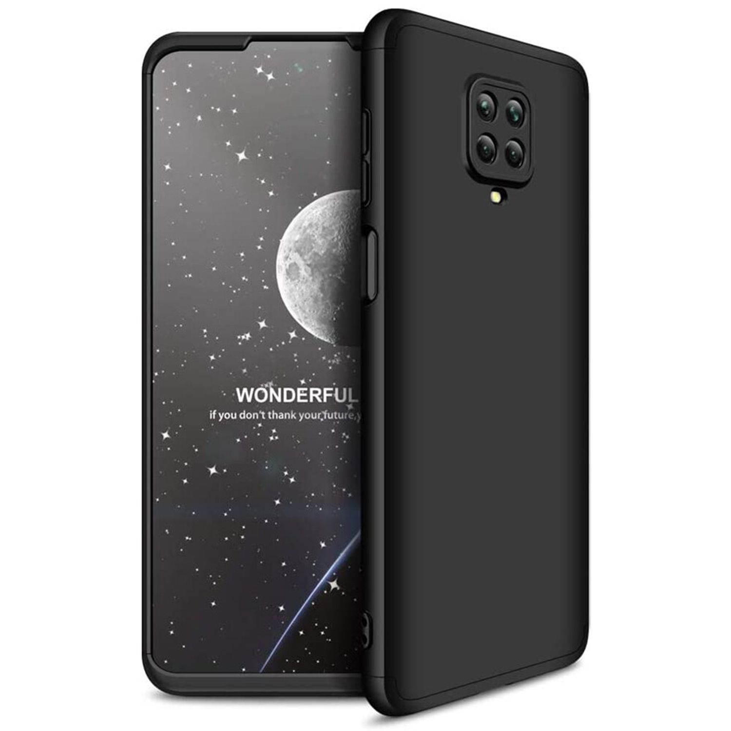 Husa protectie 360 + folie de protectie - Xiaomi Redmi Note 9S / Note 9 Pro - Black fotografia produsului View 3 L
