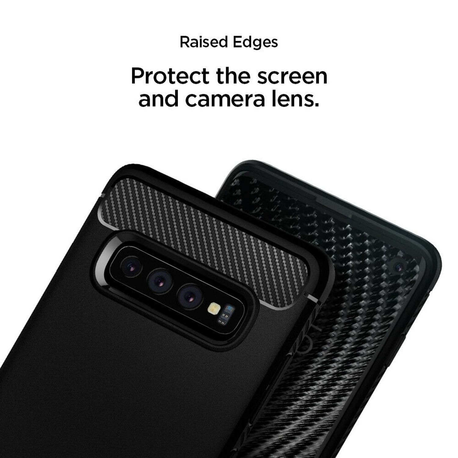 Husa premium Rugged Armor compatibila cu Samsung Galaxy S10, Negru fotografia produsului View 2 L