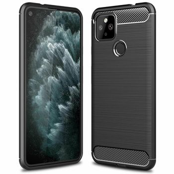 Husa techsuit - carbon silicone - google pixel 4a 5g - black