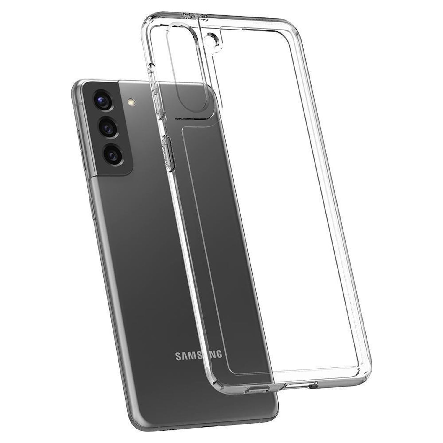 Husa premium Ultra Hybrid compatibila cu Samsung Galaxy S21 Plus, Transparent fotografia produsului
