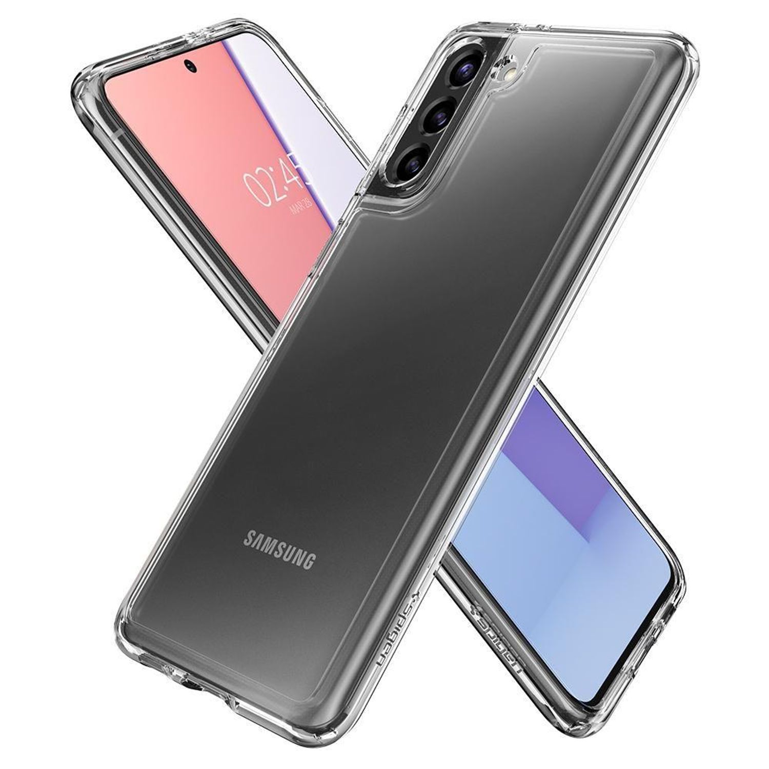 Husa premium Ultra Hybrid compatibila cu Samsung Galaxy S21 Plus, Transparent fotografia produsului View 3 L