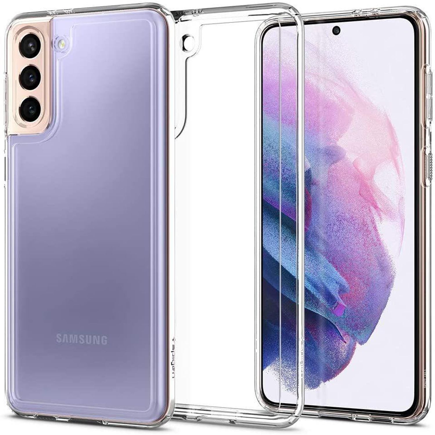 Husa premium Ultra Hybrid compatibila cu Samsung Galaxy S21 Plus, Transparent fotografia produsului View 2 L