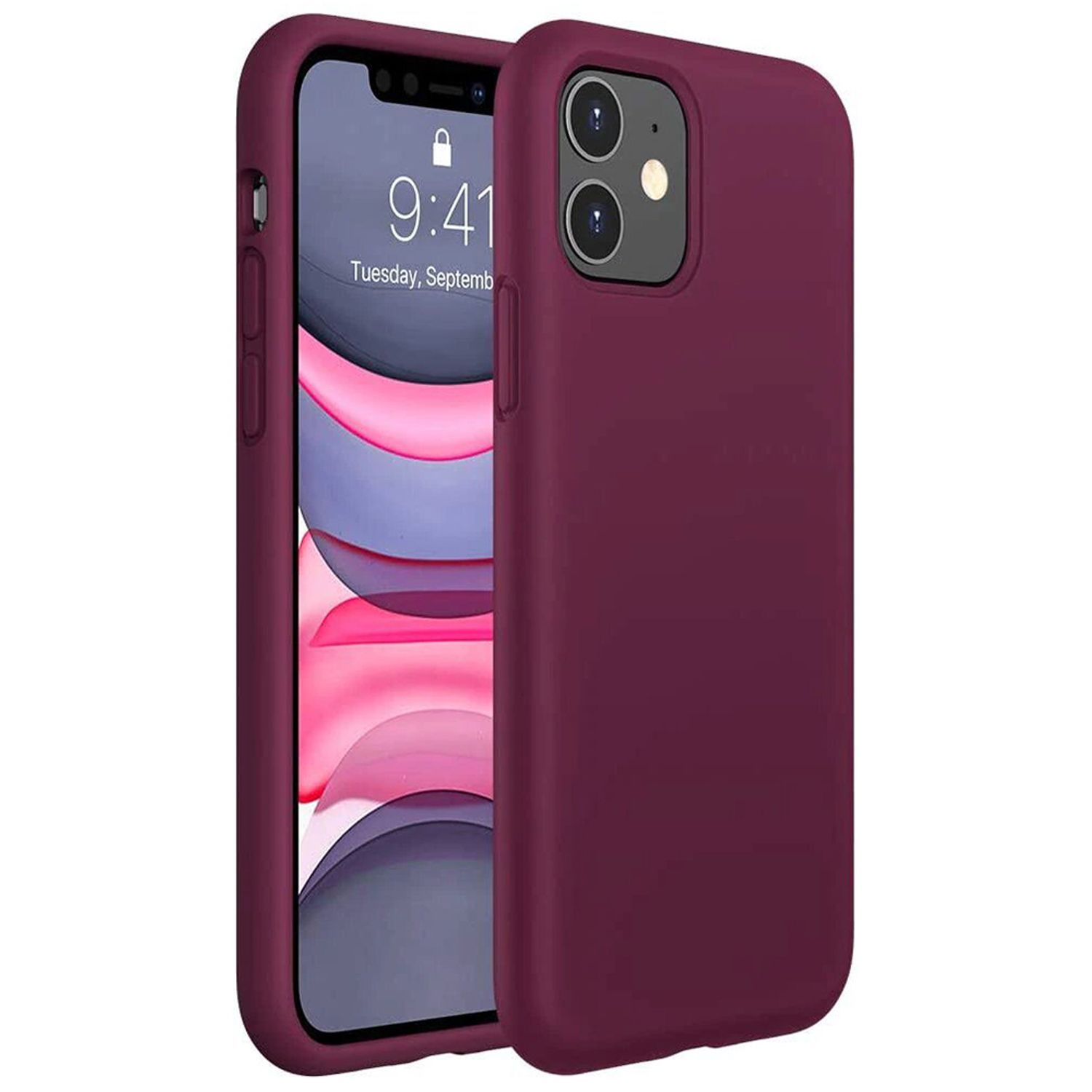 Husa premium Techsuit - Soft Edge Silicone - iPhone 11 - Plum Violet fotografia produsului View 3 L