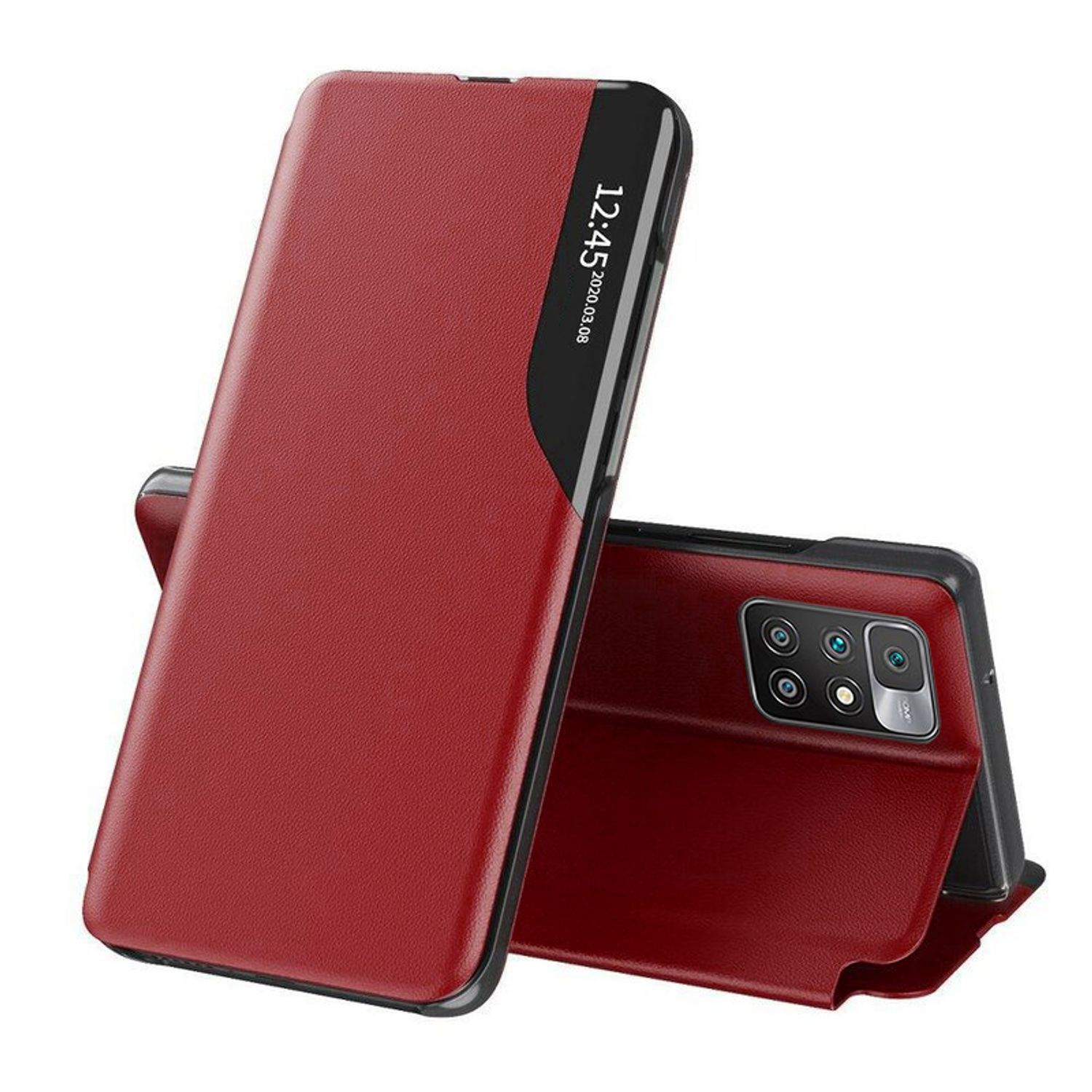 Husa tip carte Techsuit - eFold Series - Xiaomi Redmi 10 - Red fotografia produsului