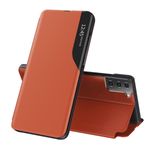 Husa tip carte Techsuit - eFold Series - Samsung Galaxy S21 FE - Orange fotografia produsului