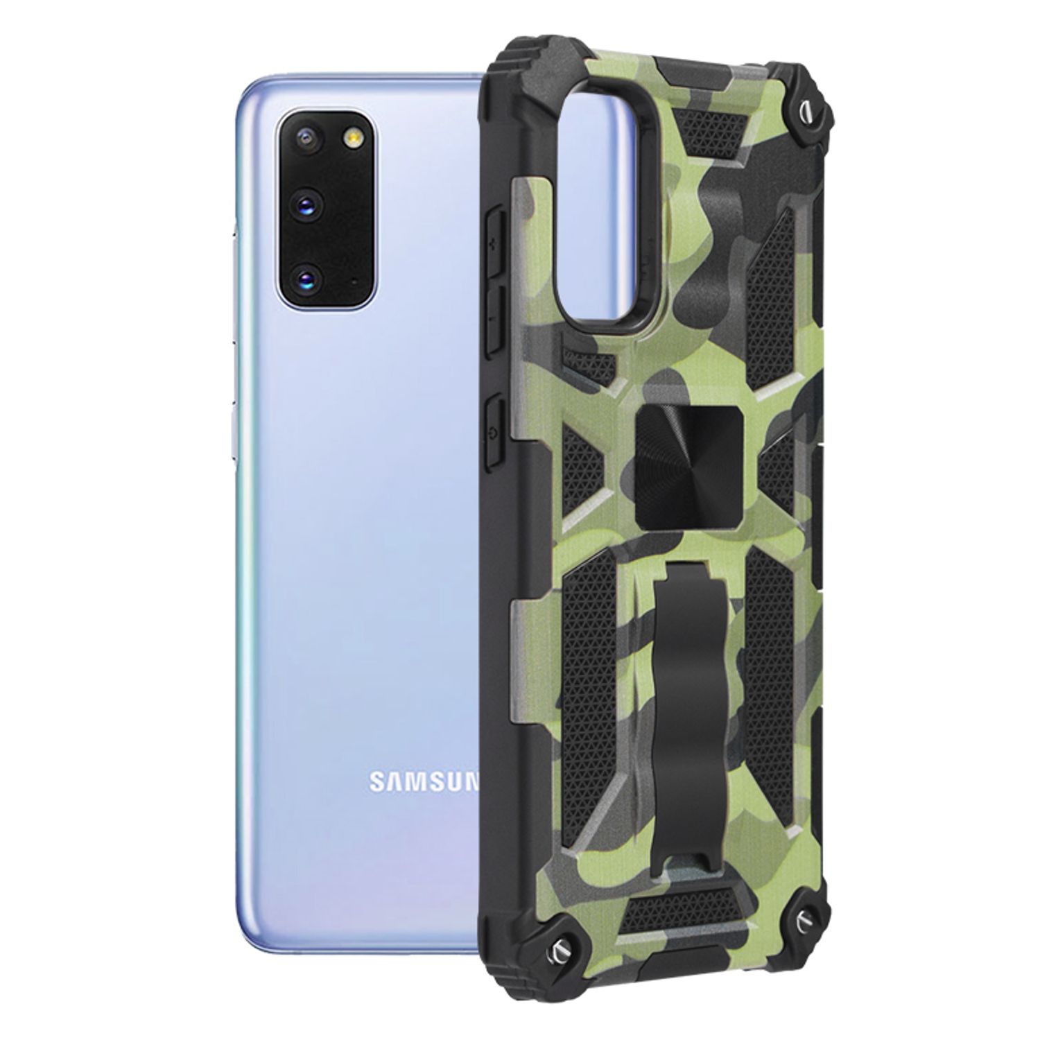 Husa antisoc Techsuit - Blazor Series - Samsung Galaxy S20 - Camo Lime fotografia produsului