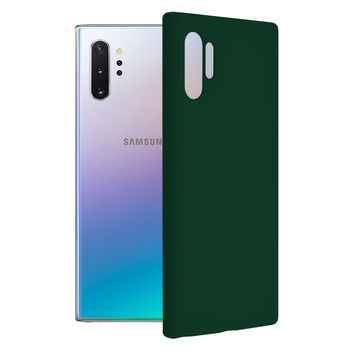 Husa premium techsuit - soft edge silicone - samsung galaxy note 10 plus - dark green