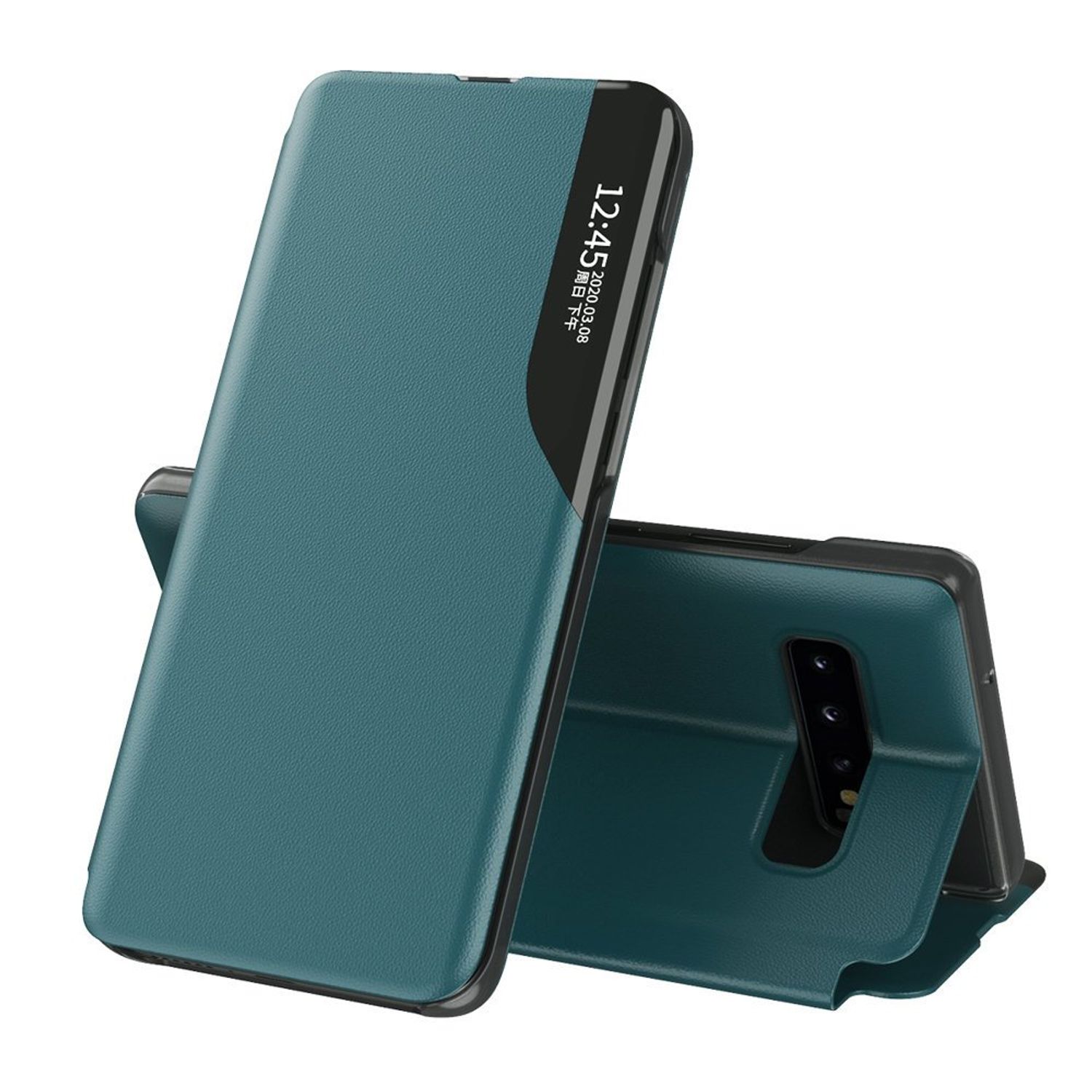 Husa tip carte Techsuit - eFold Series - Samsung Galaxy S10 Plus - Dark Green fotografia produsului