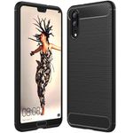 Husa Techsuit - Carbon Silicone - Huawei P20 - Black fotografia produsului
