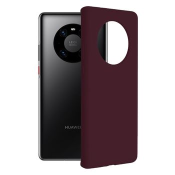 Husa premium techsuit - soft edge silicone - huawei mate 40 pro - plum violet