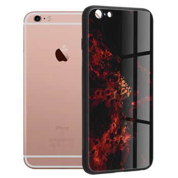 Husa cu spate din sticla techsuit - glaze series - iphone 6 / 6s - red nebula