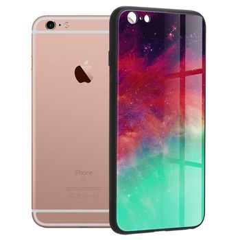 Husa cu spate din sticla techsuit - glaze series - iphone 6 / 6s - fiery ocean