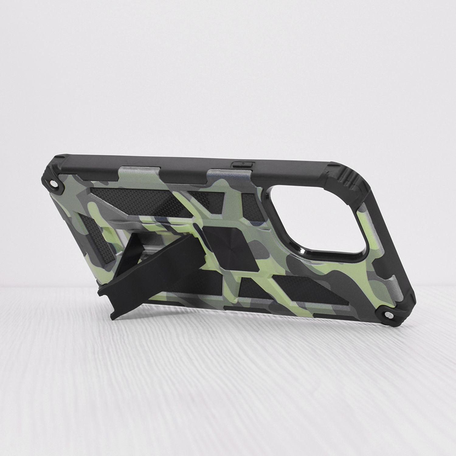 Husa antisoc Techsuit - Blazor Series - iPhone 13 Pro Max - Camo Lime fotografia produsului View 2 L