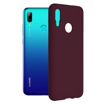 Husa premium techsuit - soft edge silicone - huawei p smart 2019 - plum violet