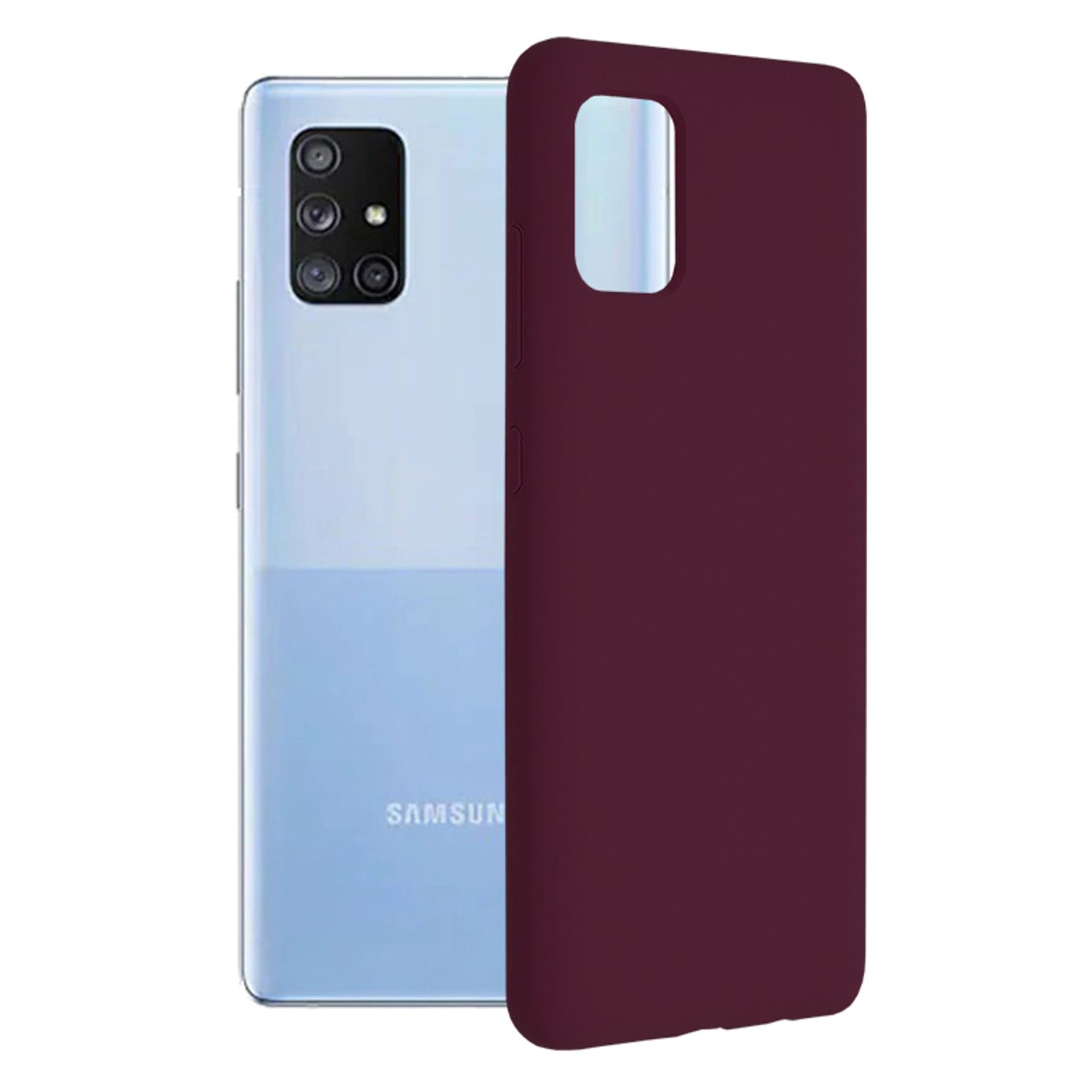 Husa premium Techsuit - Soft Edge Silicone - Samsung Galaxy A71 - Plum Violet fotografia produsului