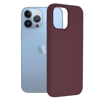 Husa premium techsuit - soft edge silicone - iphone 13 pro max - plum violet