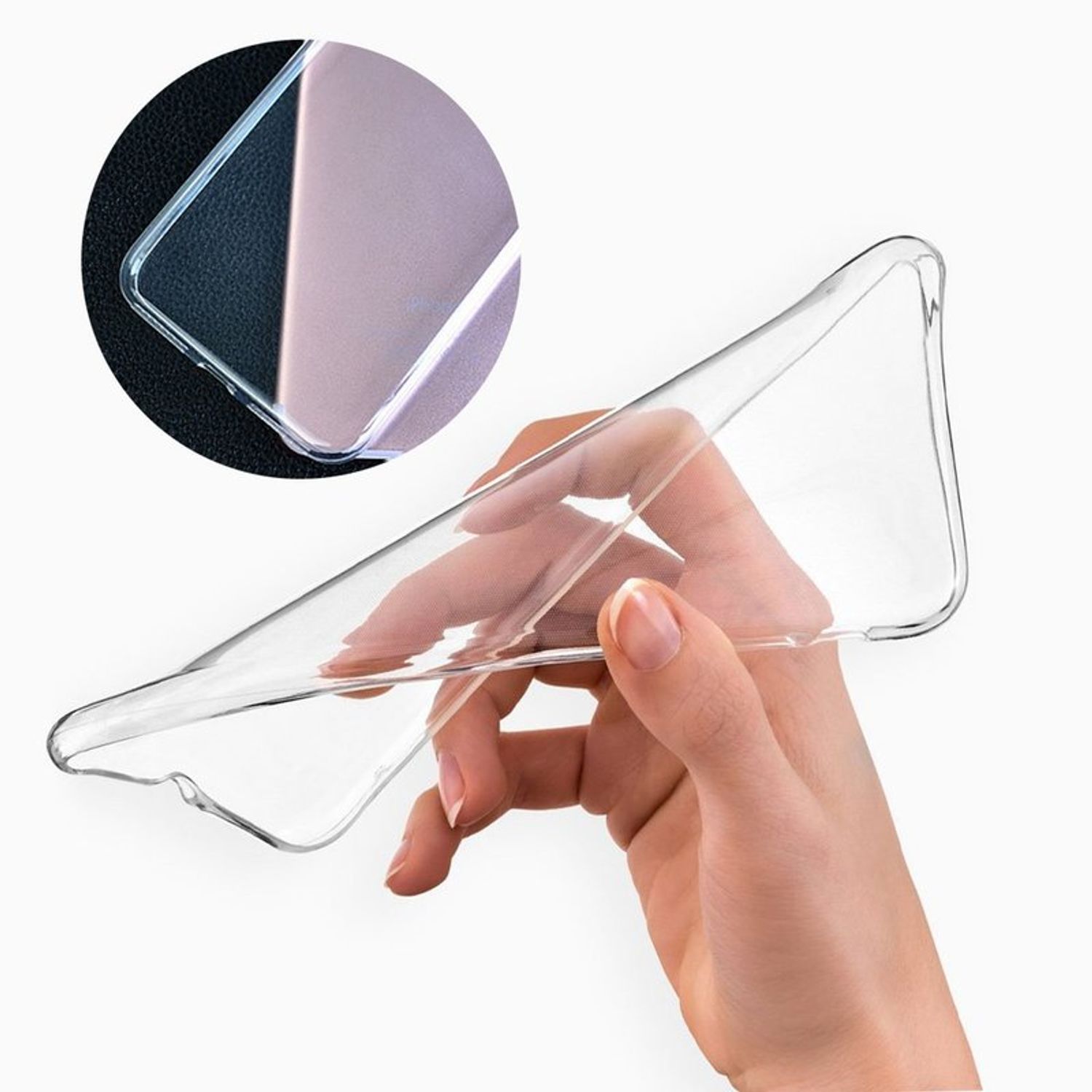 Husa transparenta din silicon Techsuit - Oneplus Nord 2 5G fotografia produsului View 3 L