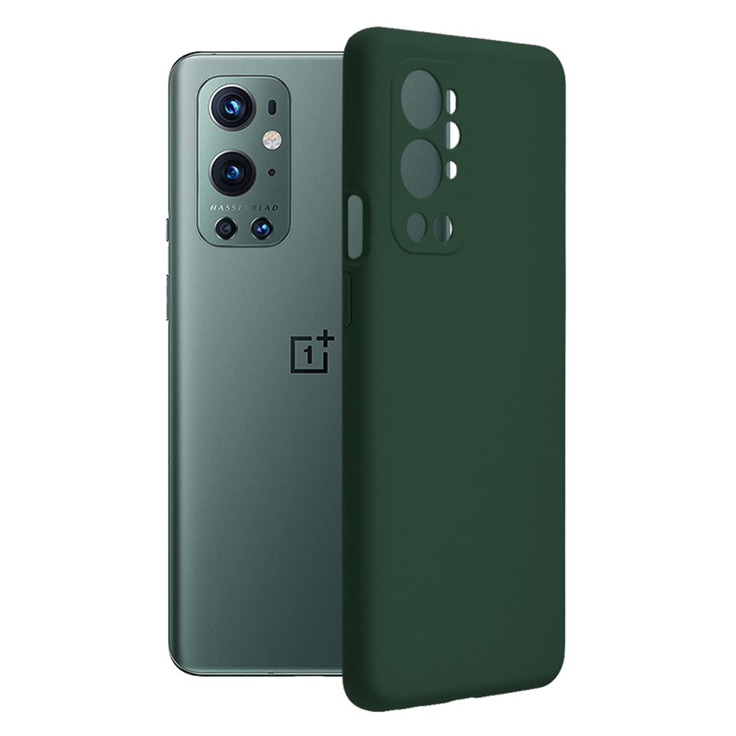 Husa premium Techsuit - Soft Edge Silicone - Oneplus 9 Pro - Dark Green fotografia produsului