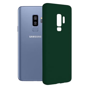 Husa premium techsuit - soft edge silicone - samsung galaxy s9 - dark green