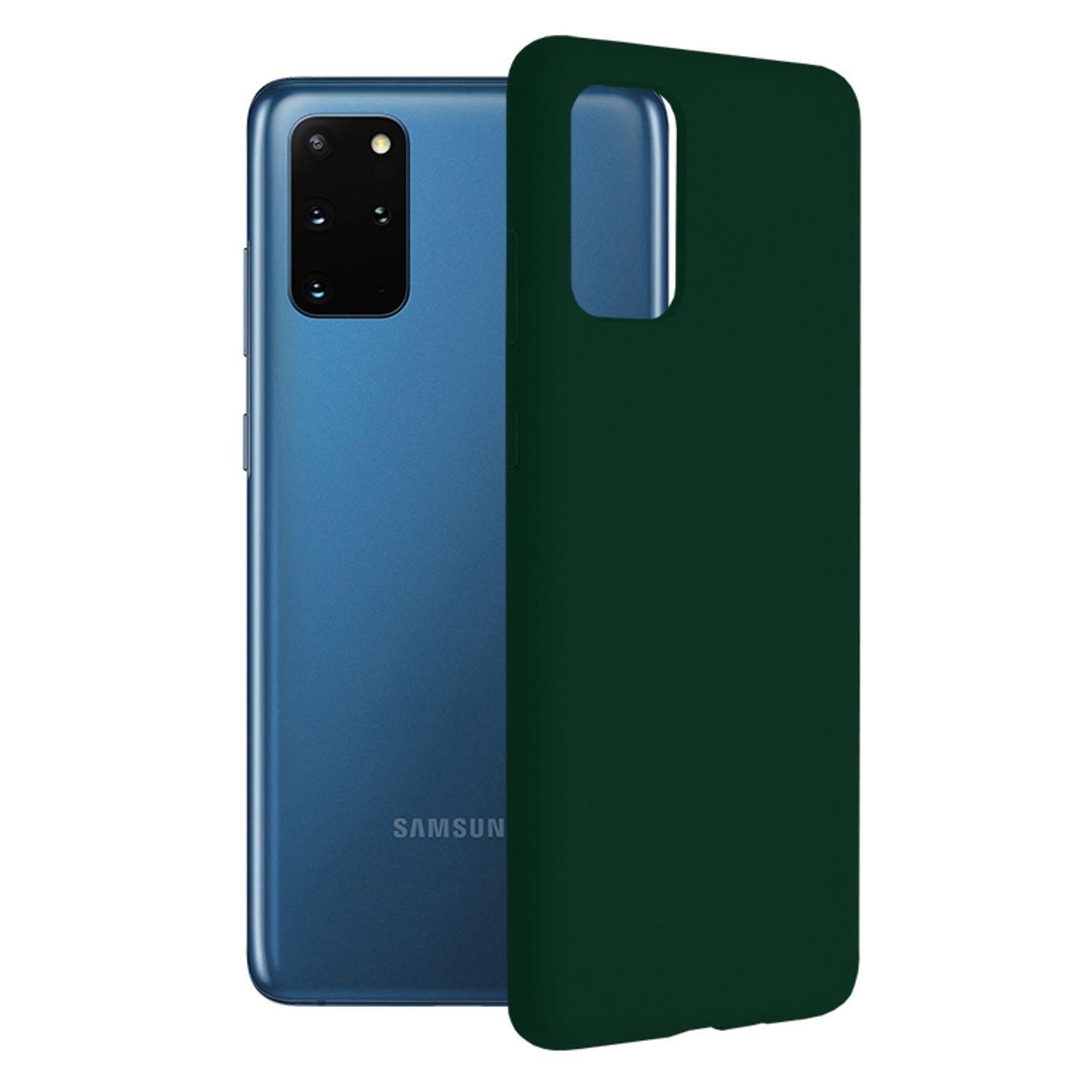 Husa premium Techsuit - Soft Edge Silicone - Samsung Galaxy S20 Plus - Dark Green fotografia produsului