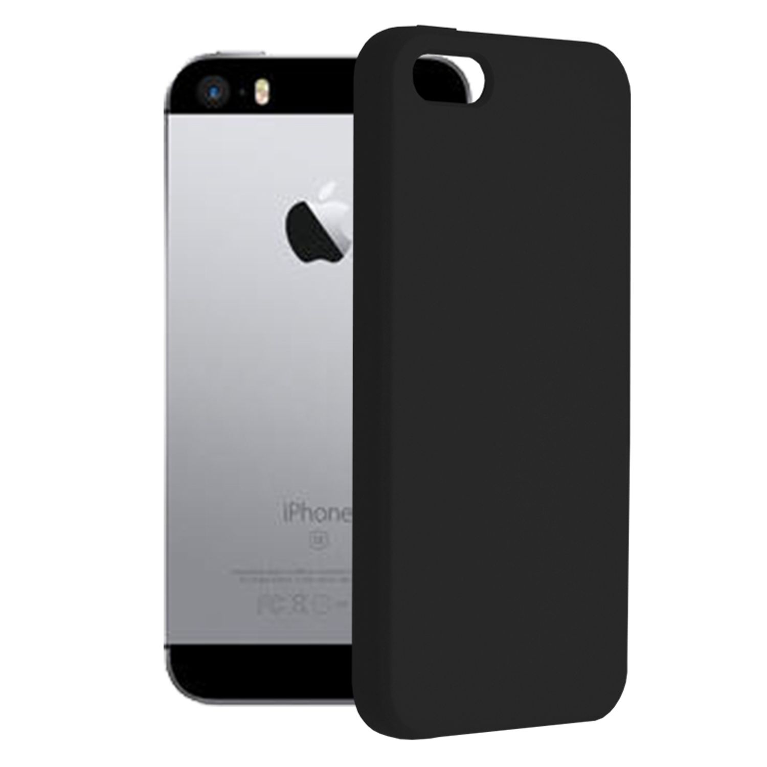 Husa premium Techsuit - Soft Edge Silicone - iPhone 5 / 5S - Black fotografia produsului