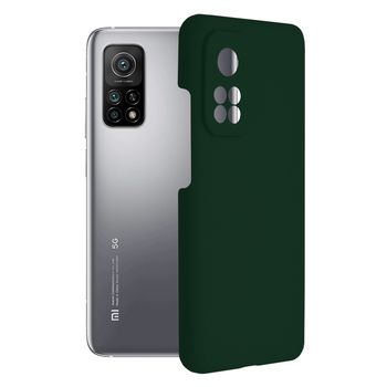 Husa premium techsuit - soft edge silicone - xiaomi mi 10t / mi 10t pro - dark green