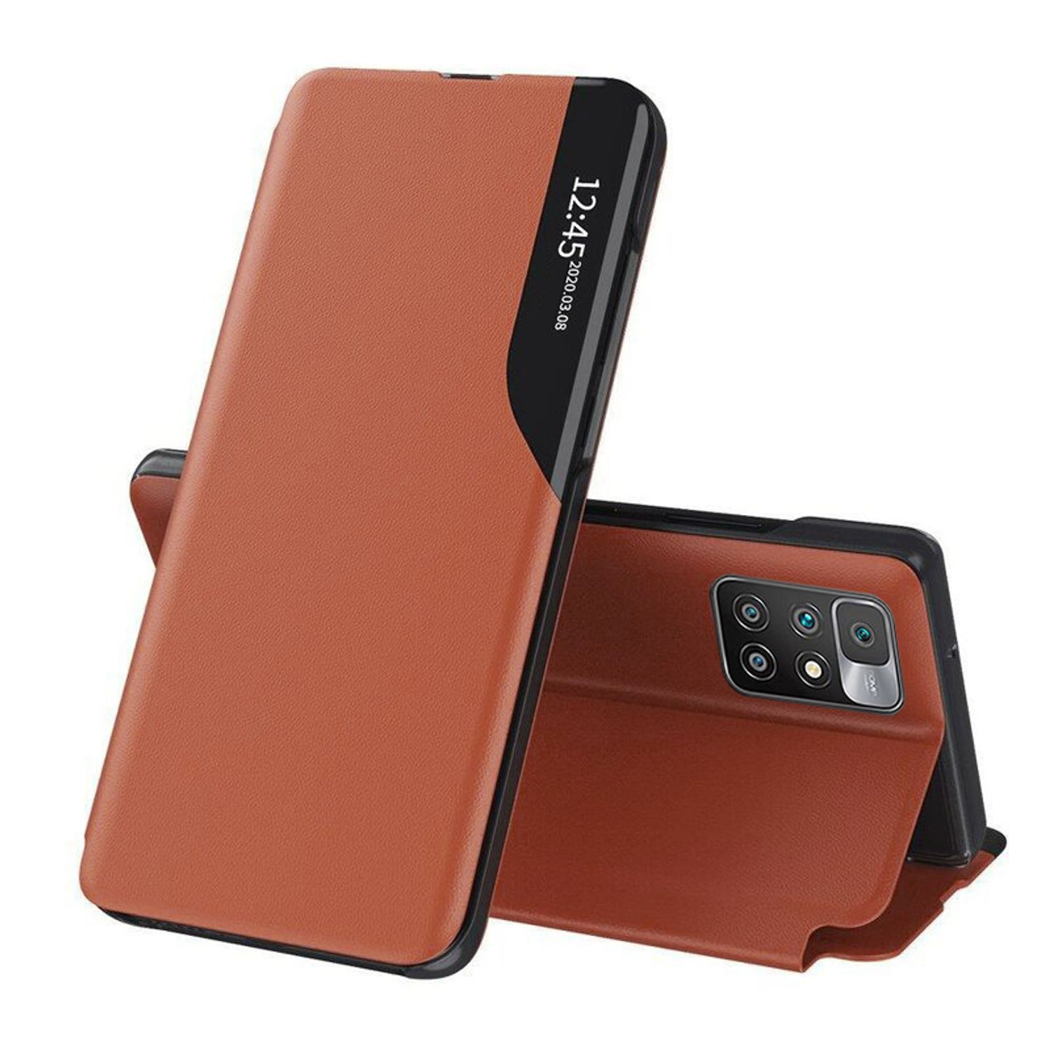 Husa tip carte Techsuit - eFold Series - Xiaomi Redmi 10 - Orange fotografia produsului