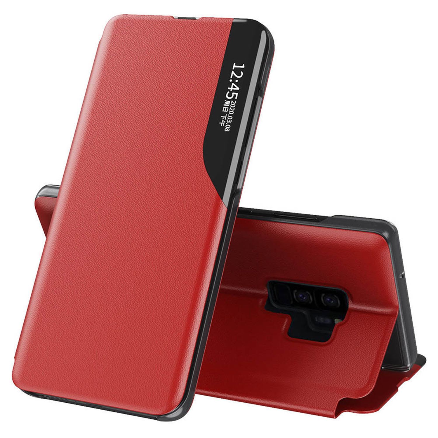 Husa tip carte Techsuit - eFold Series - Samsung Galaxy S9 Plus - Red fotografia produsului