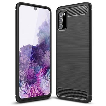 Husa techsuit - carbon silicone - samsung galaxy a02s - black