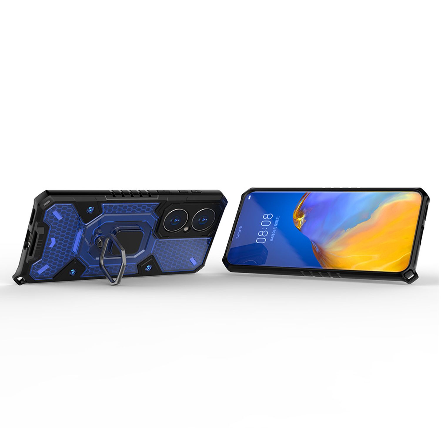 Husa Techsuit - Honeycomb Armor - Huawei P50 Pro - albastru fotografia produsului View 2 L