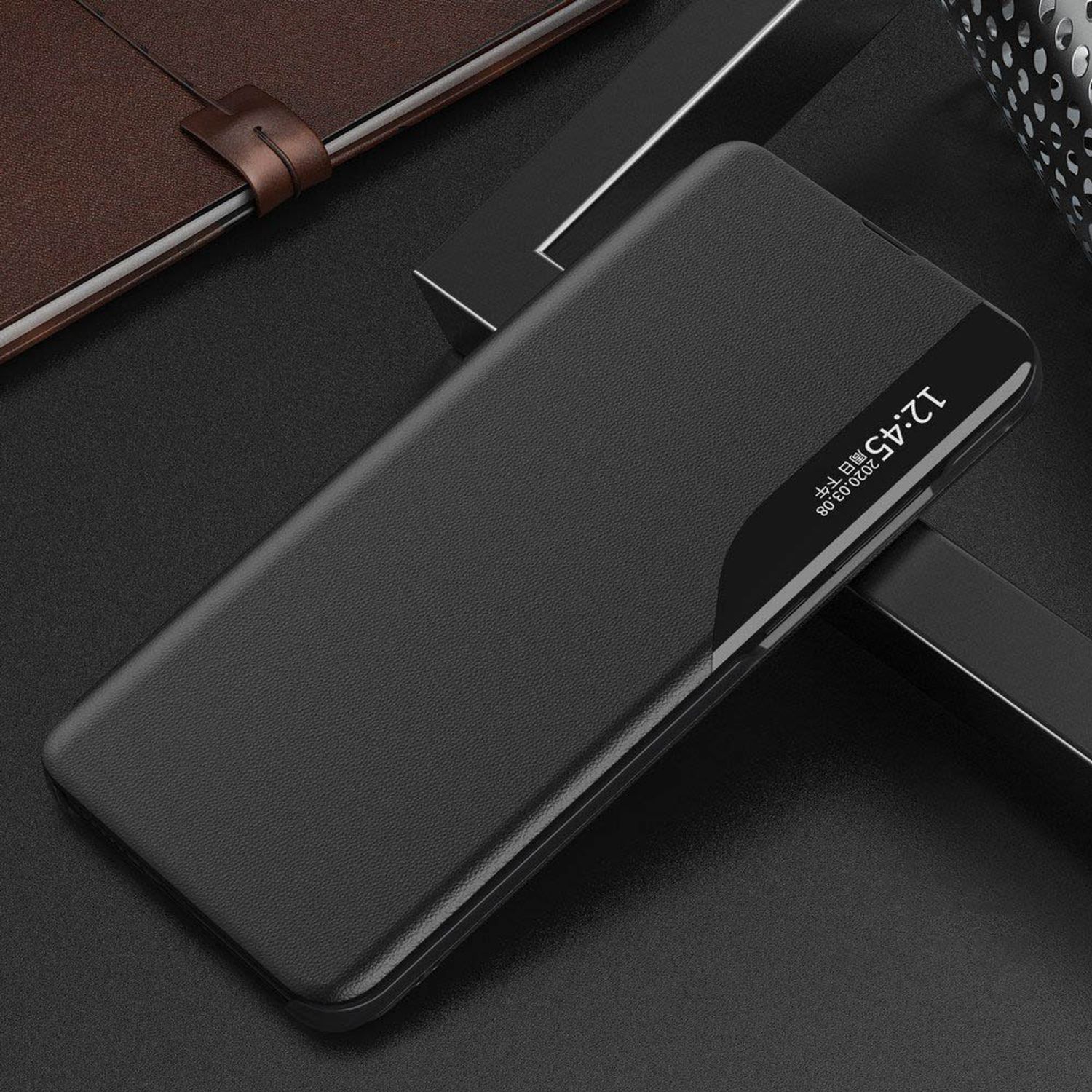 Husa tip carte Techsuit - eFold Series - Xiaomi Redmi Note 9S / Note 9 Pro / Note 9 Pro Max - Black fotografia produsului View 2 L