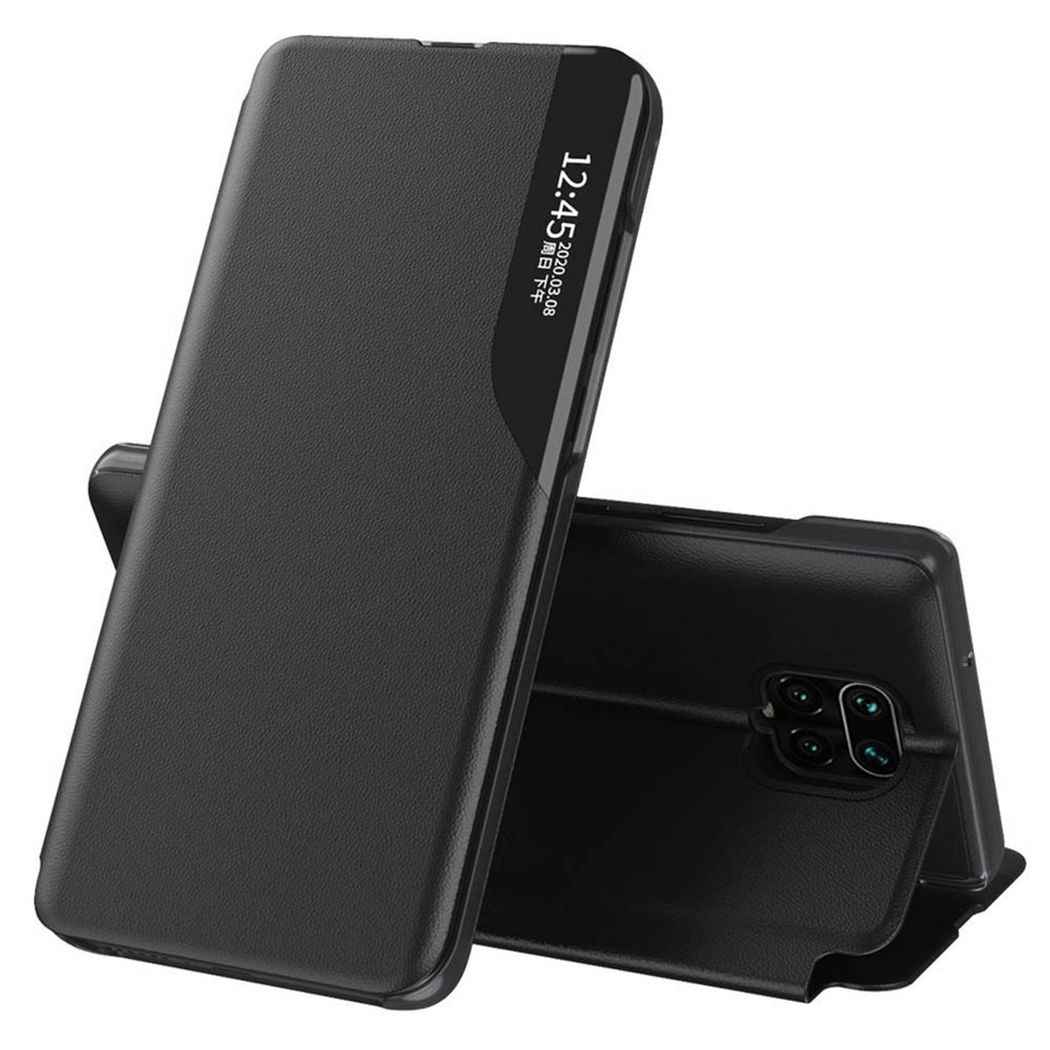 Husa tip carte Techsuit - eFold Series - Xiaomi Redmi Note 9S / Note 9 Pro / Note 9 Pro Max - Black fotografia produsului