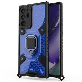 Husa techsuit - honeycomb armor - samsung galaxy note 20 ultra - albastru