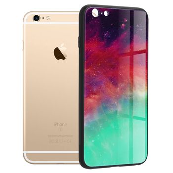 Husa cu spate din sticla techsuit - glaze series - iphone 6 plus - fiery ocean