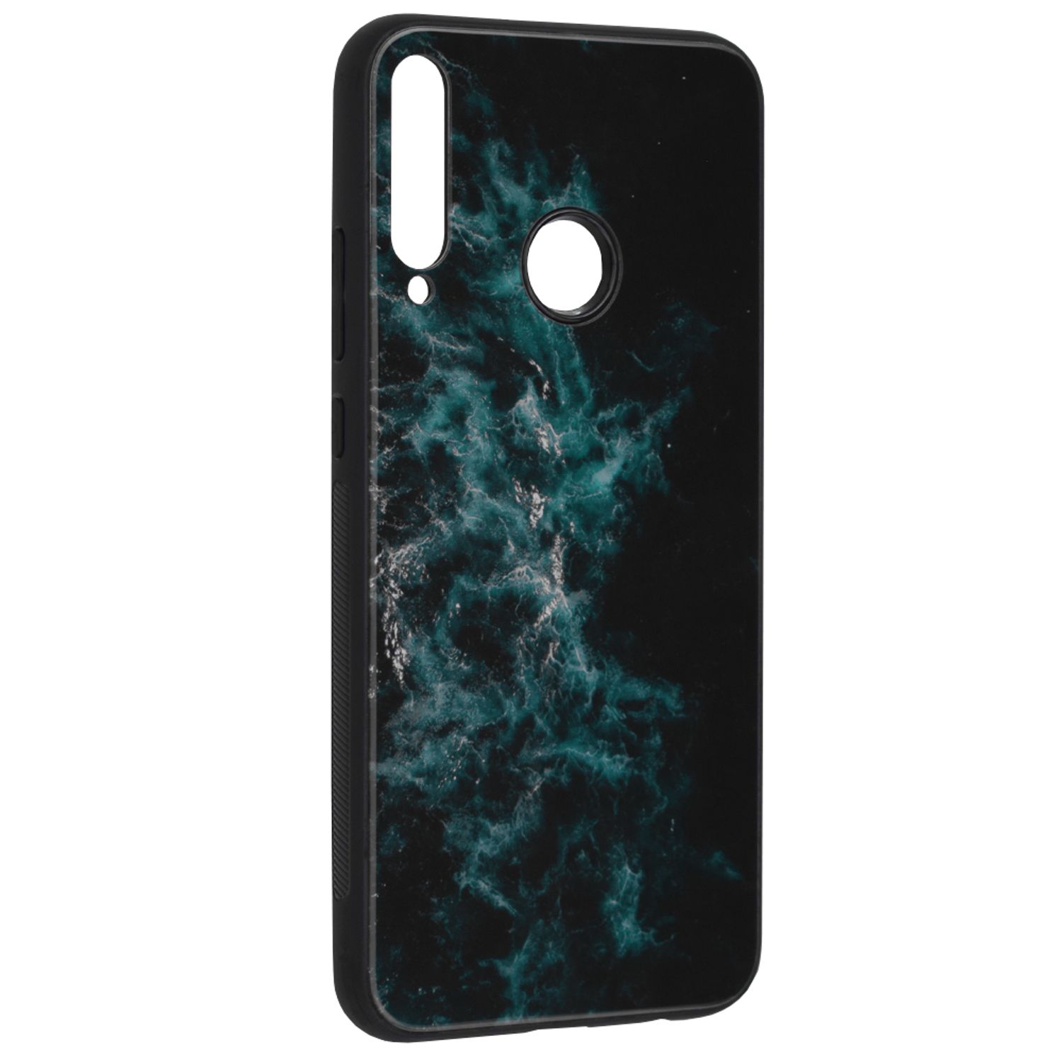 Husa cu spate din sticla Techsuit - Glaze Series - Huawei P40 Lite E - Blue Nebula fotografia produsului View 2 L