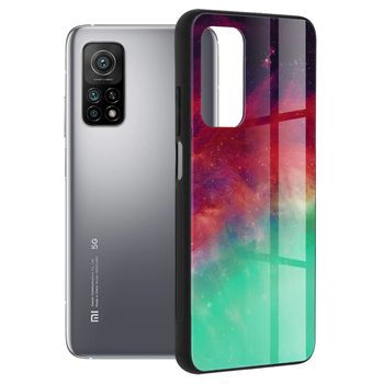Husa cu spate din sticla techsuit - glaze series - xiaomi mi 10t 5g - fiery ocean